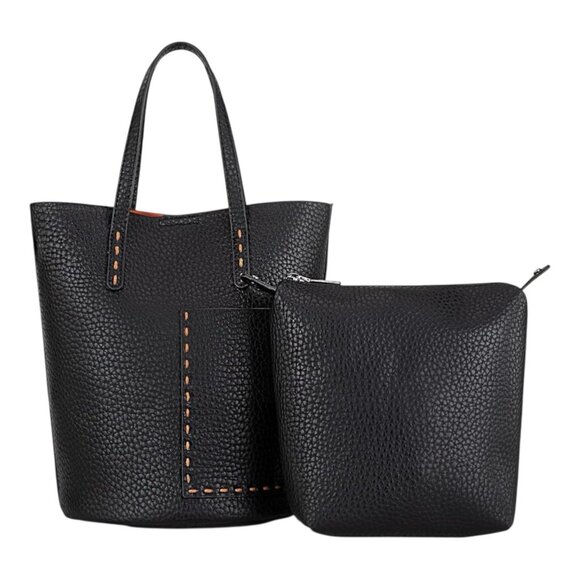 Montana West Handbags - Montana West Bucket Purse w Cosmetic Bag~Black Top Handle Satchel NWT ~ L2 05